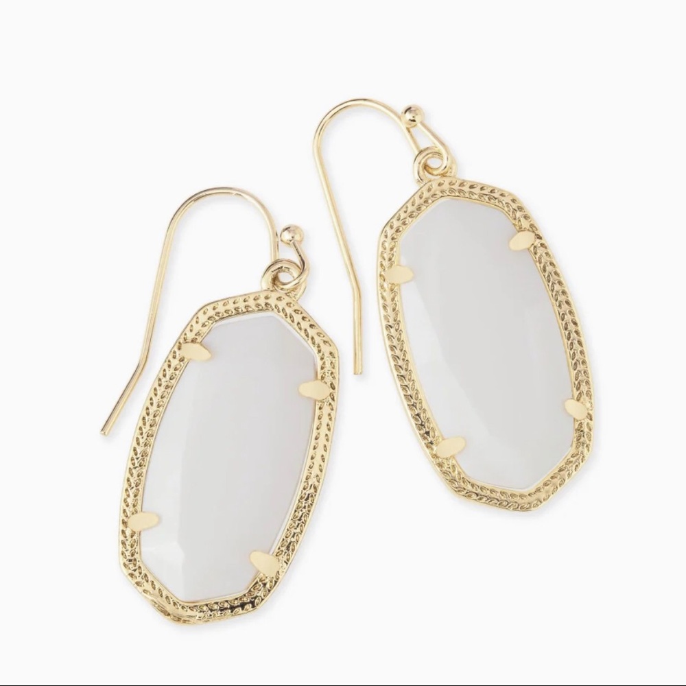 White Kendra Scott Earrings